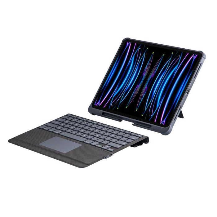Split Bluetooth Backlit Keyboard Magnetic Four Corner Airbag Protective Case, For iPad Air 13 2025 / 2024 / Pro 12.9