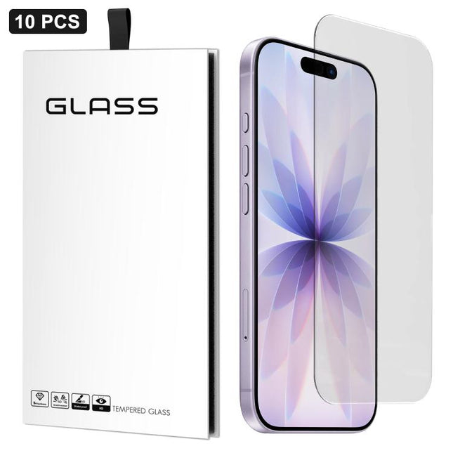 10pcs 3D Large Arc Half-Screen No White Border High-Aluminum Thick Adhesive HD Tempered Glass Film, For iPhone 17 Pro Max, For iPhone 17 Pro, For iPhone 17, For iPhone Air, For iPhone 16 Pro Max, For iPhone 16 Pro, For iPhone 16 Plus, For iPhone 16    ...