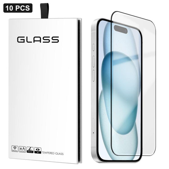 10pcs 0.18mm Ultra-Thin Ultrasonic HD Screen-Printed High-Aluminium Thick-Gel Tempered Glass Film, For iPhone 17e / 16e, For iPhone 17 Pro Max, For iPhone 17 Pro, For iPhone 17, For iPhone Air, For iPhone 16 Pro Max, For iPhone 16 Pro, For iPhone 16 Pl...