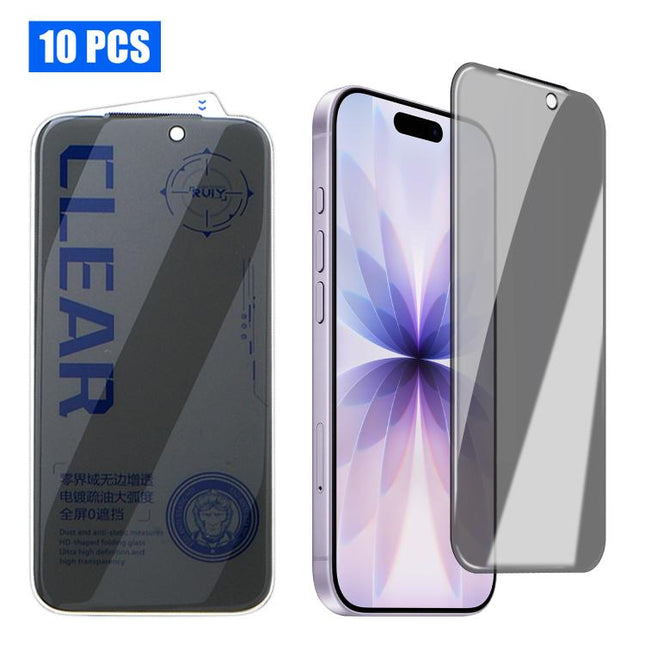 10pcs 3D Curved Zero Edge Borderless Privacy Tempered Glass Film, For iPhone Fold Outer Screen, For iPhone 18, For iPhone 18 Pro, For iPhone 18 Pro Max, For iPhone 17 Pro Max, For iPhone 17 Pro, For iPhone 17, For iPhone Air, For iPhone 16 Pro Max     ...