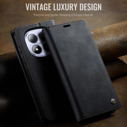 CaseMe 033 Calf Leather Lining Microfibre RFID Blocking Phone Case, For Redmi Note 15 Pro 5G Global 163.6mm, For Xiaomi 17