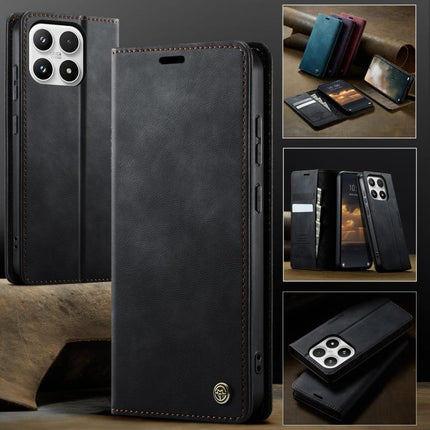 CaseMe 033 Calf Leather Lining Microfibre RFID Blocking Phone Case, For Xiaomi 17, For Redmi Note 15 Pro+ 5G Global 163.3mm, For Redmi Note 15 4G / 5G Global 164mm