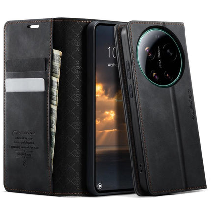 CaseMe 033 Calf Leather Lining Microfibre RFID Blocking Phone Case, For Xiaomi 17T 5G, For Xiaomi 17 Ultra, For Redmi Note 15 Pro 4G Global 163.2mm, For Redmi Note 15 Pro 5G Global 163.6mm