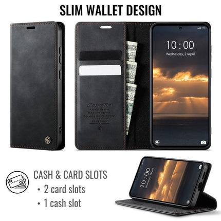 CaseMe 033 Calf Leather Lining Microfibre RFID Blocking Phone Case, For Xiaomi 17T 5G, For Xiaomi 17 Ultra, For Redmi Note 15 Pro 4G Global 163.2mm, For Redmi Note 15 Pro 5G Global 163.6mm