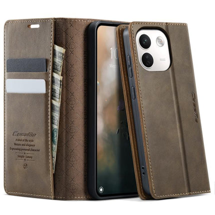 CaseMe 033 Calf Leather Lining Microfibre RFID Blocking Phone Case, For Redmi Note 15 Pro 5G Global 163.6mm, For Xiaomi 17