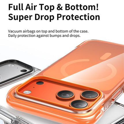 Vacuum-Sealed Transparent Airbag Magnetic Acrylic Phone Case, For iPhone 17 Pro Max, For iPhone 17 Pro, For iPhone 17