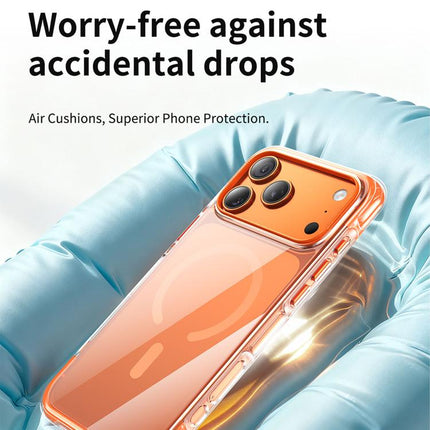Vacuum-Sealed Transparent Airbag Magnetic Acrylic Phone Case, For iPhone 16 Pro Max, For iPhone 16 Pro, For iPhone 16, For iPhone 15 Pro Max, For iPhone 15 Pro, For iPhone 15