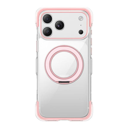 Vacuum-Sealed Transparent Airbag Magnetic Rotation Holder Acrylic Phone Case, For iPhone 17 Pro Max, For iPhone 17 Pro, For iPhone 17