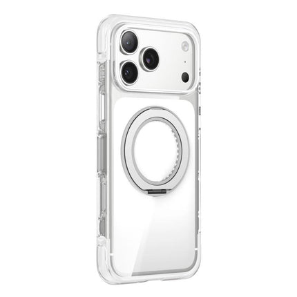 Vacuum-Sealed Transparent Airbag Magnetic Rotation Holder Acrylic Phone Case, For iPhone 17 Pro Max, For iPhone 17 Pro, For iPhone 17