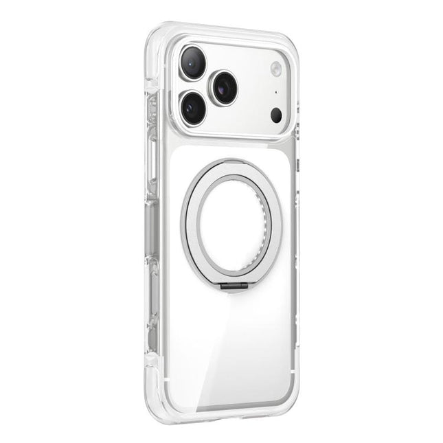 Vacuum-Sealed Transparent Airbag Magnetic Rotation Holder Acrylic Phone Case, For iPhone 17 Pro Max, For iPhone 17 Pro, For iPhone 17
