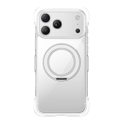 Vacuum-Sealed Transparent Airbag Magnetic Rotation Holder Acrylic Phone Case, For iPhone 17 Pro Max, For iPhone 17 Pro, For iPhone 17