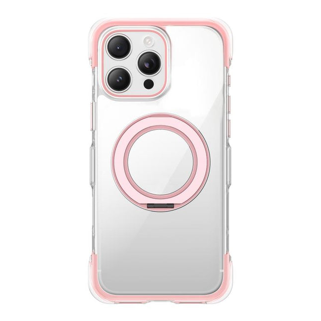 Vacuum-Sealed Transparent Airbag Magnetic Rotation Holder Acrylic Phone Case, For iPhone 16 Pro Max, For iPhone 16 Pro, For iPhone 16, For iPhone 15 Pro Max, For iPhone 15 Pro, For iPhone 15