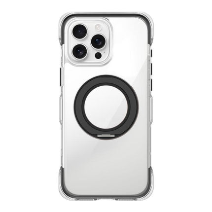 Vacuum-Sealed Transparent Airbag Magnetic Rotation Holder Acrylic Phone Case, For iPhone 16 Pro Max, For iPhone 16 Pro, For iPhone 16, For iPhone 15 Pro Max, For iPhone 15 Pro, For iPhone 15