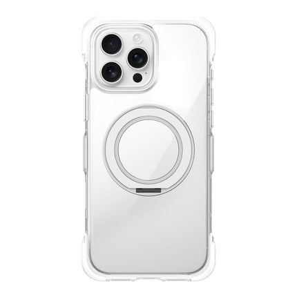Vacuum-Sealed Transparent Airbag Magnetic Rotation Holder Acrylic Phone Case, For iPhone 16 Pro Max, For iPhone 16 Pro, For iPhone 16, For iPhone 15 Pro Max, For iPhone 15 Pro, For iPhone 15
