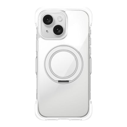 Vacuum-Sealed Transparent Airbag Magnetic Rotation Holder Acrylic Phone Case, For iPhone 16 Pro Max, For iPhone 16 Pro, For iPhone 16, For iPhone 15 Pro Max, For iPhone 15 Pro, For iPhone 15