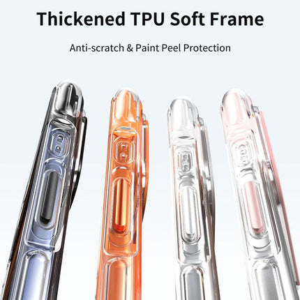 Vacuum-Sealed Transparent Airbag Magnetic Rotation Holder Acrylic Phone Case, For iPhone 16 Pro Max, For iPhone 16 Pro, For iPhone 16, For iPhone 15 Pro Max, For iPhone 15 Pro, For iPhone 15