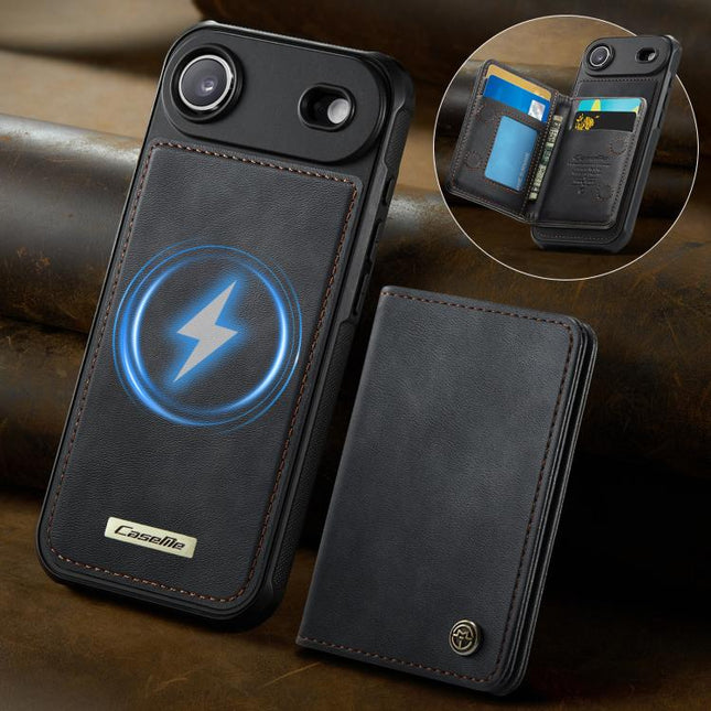 CaseMe Me80 Series Detachable Wallet Magnetic RFID Vegan Leather Phone Case, For iPhone Air, For iPhone 16 Pro Max, For iPhone 16 Pro, For iPhone 16 Plus