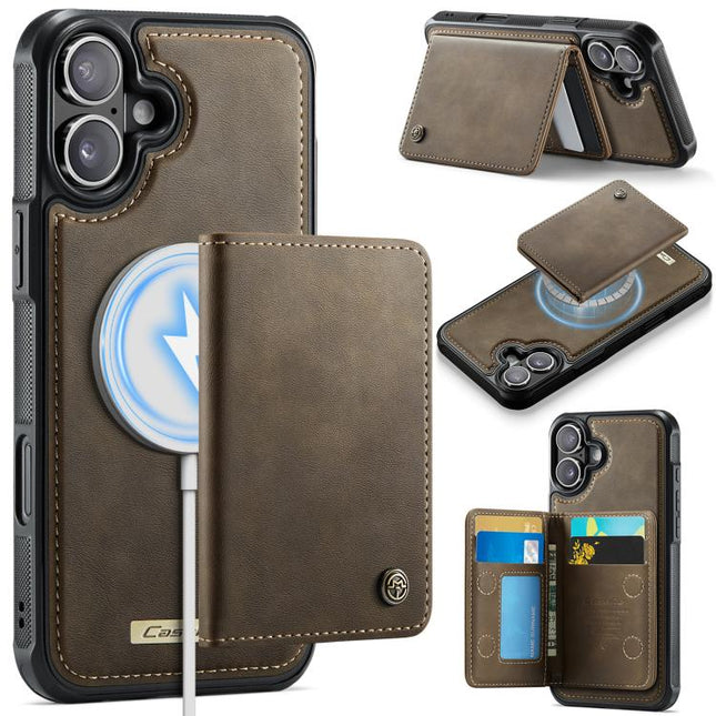 CaseMe Me80 Series Detachable Wallet Magnetic RFID Vegan Leather Phone Case, For iPhone 16, For iPhone 15 Pro Max, For iPhone 15 Pro, For iPhone 15 Plus / 14 Plus