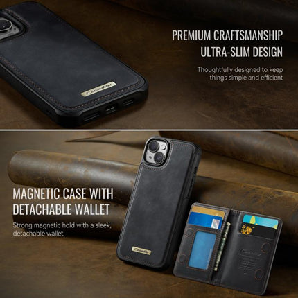 CaseMe Me80 Series Detachable Wallet Magnetic RFID Vegan Leather Phone Case, For iPhone 15, For iPhone 14, For iPhone 14 Pro, For iPhone 14 Pro Max