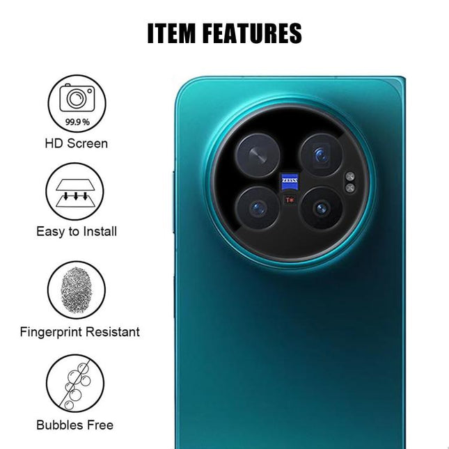 Kalebol Silk-Screened HD Anti-Fingerprint AR Integrated Camera Lens Tempered Glass Film, For vivo X Fold6 5G, For vivo S60 5G, For vivo V70 5G, For vivo S50 Pro Mini 5G, For vivo S50 5G, For vivo X300 Pro, For vivo X300, For vivo V60 5G, For vivo X Fol...