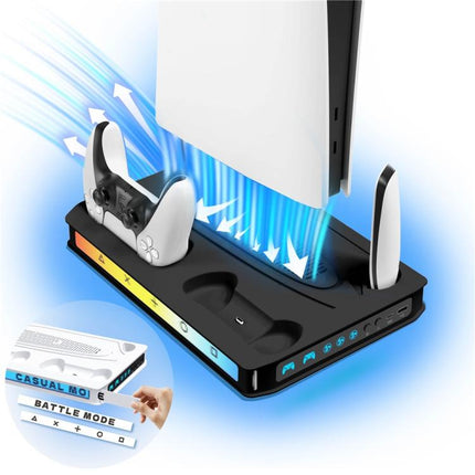 Game Console Cooling Fan Base Charger Stand For Sony PlayStation 5 Pro / 5 Slim / 5