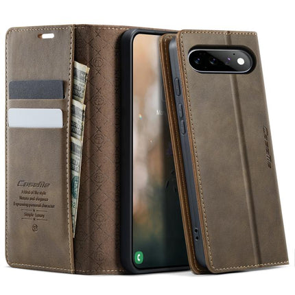 CaseMe 033 Calf Leather Lining Microfibre RFID Blocking Phone Case, For Google Pixel 11 Pro XL, For Google Pixel 10a, For Google Pixel 11 / 11 Pro