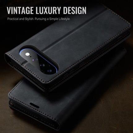 CaseMe 033 Calf Leather Lining Microfibre RFID Blocking Phone Case, For Google Pixel 11 Pro XL, For Google Pixel 10a, For Google Pixel 11 / 11 Pro