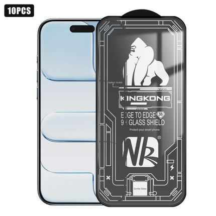 10pcs 3D Large Arc Edge Electroplated Explosion-Proof Scratch-Resistant Full-Screen HD Tempered Glass Film, For iPhone 17 Pro Max, For iPhone 17 Pro, For iPhone 17, For iPhone Air, For iPhone 16 Pro Max, For iPhone 16 Pro, For iPhone 16                ...