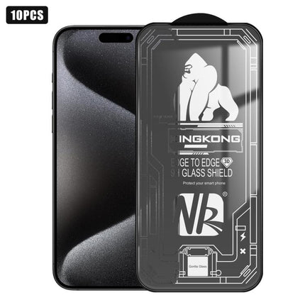 10pcs 3D Large Arc Edge Electroplated Explosion-Proof Scratch-Resistant Full-Screen HD Tempered Glass Film, For iPhone 17 Pro Max, For iPhone 17 Pro, For iPhone 17, For iPhone Air, For iPhone 16 Pro Max, For iPhone 16 Pro, For iPhone 16                ...