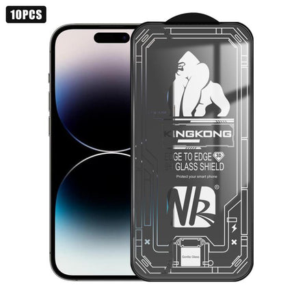 10pcs 3D Large Arc Edge Electroplated Explosion-Proof Scratch-Resistant Full-Screen HD Tempered Glass Film, For iPhone 17 Pro Max, For iPhone 17 Pro, For iPhone 17, For iPhone Air, For iPhone 16 Pro Max, For iPhone 16 Pro, For iPhone 16                ...