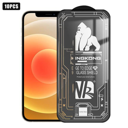 10pcs 3D Large Arc Edge Electroplated Explosion-Proof Scratch-Resistant Full-Screen HD Tempered Glass Film, For iPhone 17 Pro Max, For iPhone 17 Pro, For iPhone 17, For iPhone Air, For iPhone 16 Pro Max, For iPhone 16 Pro, For iPhone 16                ...