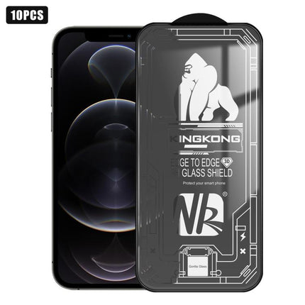 10pcs 3D Large Arc Edge Electroplated Explosion-Proof Scratch-Resistant Full-Screen HD Tempered Glass Film, For iPhone 17 Pro Max, For iPhone 17 Pro, For iPhone 17, For iPhone Air, For iPhone 16 Pro Max, For iPhone 16 Pro, For iPhone 16                ...