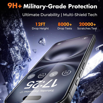10pcs 3D Large Arc Edge Electroplated Explosion-Proof Scratch-Resistant Full-Screen HD Tempered Glass Film, For iPhone 17 Pro Max, For iPhone 17 Pro, For iPhone 17, For iPhone Air, For iPhone 16 Pro Max, For iPhone 16 Pro, For iPhone 16                ...