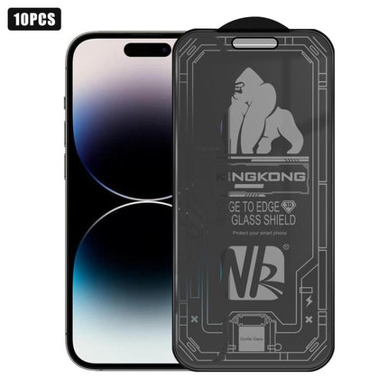 10pcs 3D Large Arc Edge Electroplated Explosion-Proof Scratch-Resistant Full-Screen 360 Privacy Tempered Glass Film, For iPhone 17 Pro Max, For iPhone 17 Pro, For iPhone 17, For iPhone Air, For iPhone 16 Pro Max, For iPhone 16 Pro, For iPhone 16       ...