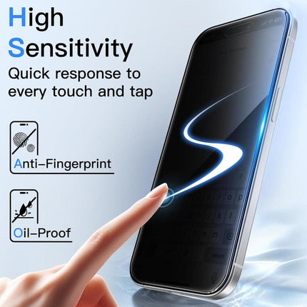 10pcs 3D Large Arc Edge Electroplated Explosion-Proof Scratch-Resistant Full-Screen 360 Privacy Tempered Glass Film, For iPhone 17 Pro Max, For iPhone 17 Pro, For iPhone 17, For iPhone Air, For iPhone 16 Pro Max, For iPhone 16 Pro, For iPhone 16       ...