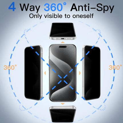 10pcs 3D Large Arc Edge Electroplated Explosion-Proof Scratch-Resistant Full-Screen 360 Privacy Tempered Glass Film, For iPhone 17 Pro Max, For iPhone 17 Pro, For iPhone 17, For iPhone Air, For iPhone 16 Pro Max, For iPhone 16 Pro, For iPhone 16       ...