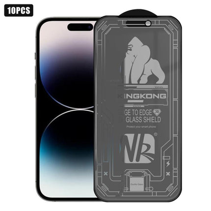 10pcs 3D Large Arc Edge Electroplated Explosion-Proof Scratch-Resistant Full-Screen Frosted Privacy Tempered Glass Film, For iPhone 17 Pro Max, For iPhone 17 Pro, For iPhone 17, For iPhone Air, For iPhone 16 Pro Max, For iPhone 16 Pro, For iPhone 16   ...