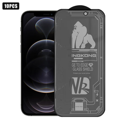 10pcs 3D Large Arc Edge Electroplated Explosion-Proof Scratch-Resistant Full-Screen Frosted Privacy Tempered Glass Film, For iPhone 17 Pro Max, For iPhone 17 Pro, For iPhone 17, For iPhone Air, For iPhone 16 Pro Max, For iPhone 16 Pro, For iPhone 16   ...