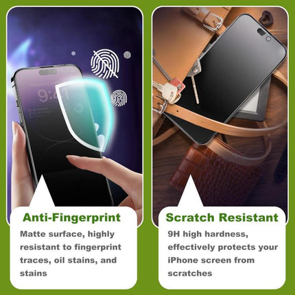 10pcs 3D Large Arc Edge Electroplated Explosion-Proof Scratch-Resistant Full-Screen Frosted Privacy Tempered Glass Film, For iPhone 17 Pro Max, For iPhone 17 Pro, For iPhone 17, For iPhone Air, For iPhone 16 Pro Max, For iPhone 16 Pro, For iPhone 16   ...
