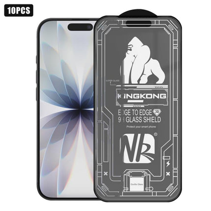 10pcs 3D Large Arc Edge Electroplated Explosion-Proof Scratch-Resistant Full-Screen Frosted HD Tempered Glass Film, For iPhone 17 Pro Max, For iPhone 17 Pro, For iPhone 17, For iPhone Air, For iPhone 16 Pro Max, For iPhone 16 Pro, For iPhone 16        ...