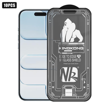 10pcs 3D Large Arc Edge Electroplated Explosion-Proof Scratch-Resistant Full-Screen Frosted HD Tempered Glass Film, For iPhone 17 Pro Max, For iPhone 17 Pro, For iPhone 17, For iPhone Air, For iPhone 16 Pro Max, For iPhone 16 Pro, For iPhone 16        ...