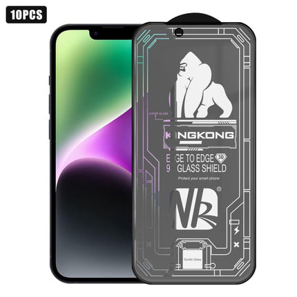 10pcs 3D Large Arc Edge Electroplated Explosion-Proof Scratch-Resistant Full-Screen Frosted HD Tempered Glass Film, For iPhone 17 Pro Max, For iPhone 17 Pro, For iPhone 17, For iPhone Air, For iPhone 16 Pro Max, For iPhone 16 Pro, For iPhone 16        ...