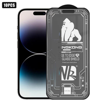 10pcs 3D Large Arc Edge Electroplated Explosion-Proof Scratch-Resistant Full-Screen Frosted HD Tempered Glass Film, For iPhone 17 Pro Max, For iPhone 17 Pro, For iPhone 17, For iPhone Air, For iPhone 16 Pro Max, For iPhone 16 Pro, For iPhone 16        ...