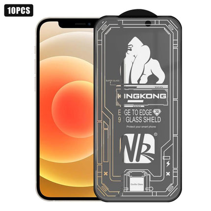10pcs 3D Large Arc Edge Electroplated Explosion-Proof Scratch-Resistant Full-Screen Frosted HD Tempered Glass Film, For iPhone 17 Pro Max, For iPhone 17 Pro, For iPhone 17, For iPhone Air, For iPhone 16 Pro Max, For iPhone 16 Pro, For iPhone 16        ...