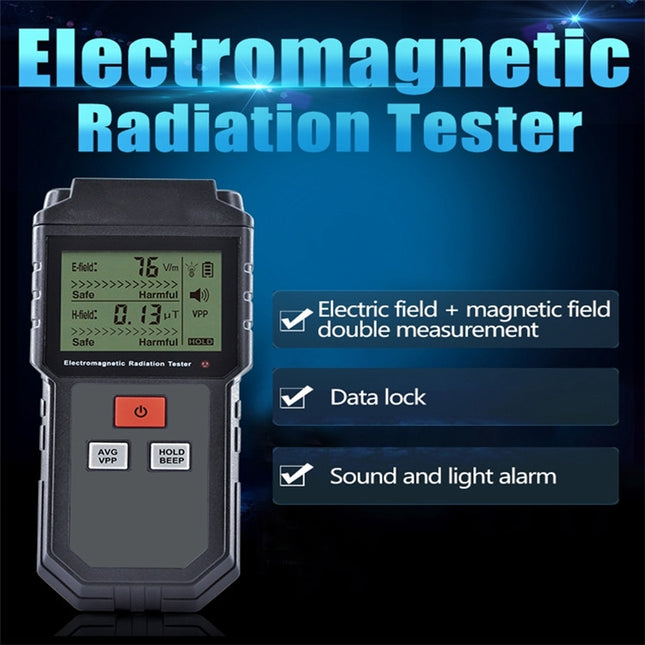 RZ825 Electromagnetic Radiation Tester Portable Digital Liquid Crystal Electromagnetic Field EMF Meter Measuring Instrument For Computer Mobile Phone, RZ825