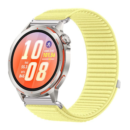 Woven Nylon Hook And Loop Fastener Metal Interface Watch Band, For Huawei Watch GT Runner 2
