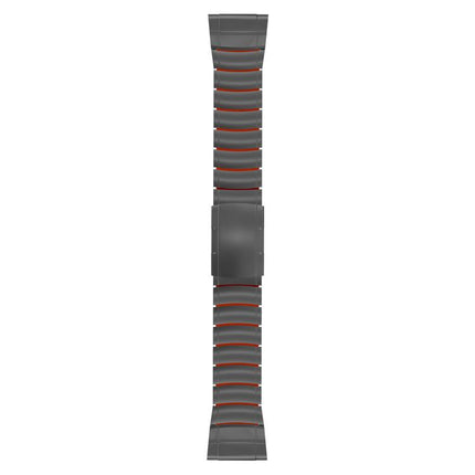 Turtle Buckle One Bead Silicone Titanium Alloy Watch Band, For Garmin 26mm, For Garmin 22mm