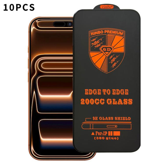 10pcs 200CC 6D Anti-Static Screen Printing HD Tempered Glass Flim, For iPhone 17 Pro Max, For iPhone 17 Pro, For iPhone 17, For iPhone Air, For iPhone 16 Pro Max, For iPhone 16 Pro, For iPhone 16 Plus, For iPhone 16, For iPhone 15 Pro Max              ...