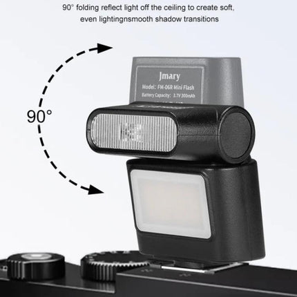 JMARY FM-06R For Camera Mini Flash Fill Light Hot Shoe Mount 300mAh Rechargeable LED Light