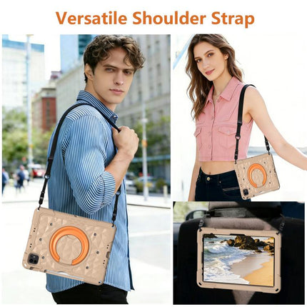 Magic Ring Rotation Holder Shockproof Tablet Case with Shoulder Straps, For iPad 2026 / 2025 / Air 11 2026 / 2025, For iPad 10.2 2022 / 2021 / 10.5